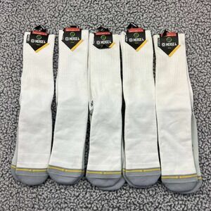 Merge4 Crew Socks Men Extra Large (13-16) Repreve White, 5 Pairs‎ New XL